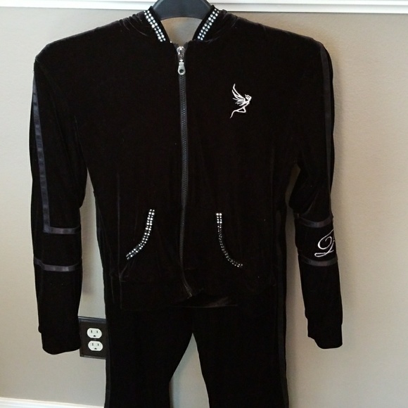 Other - Black Velvet Jogger Size Small